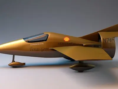 Miller JM-2 Formula 1 Racer Rigged Low-poly 3D model