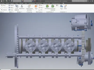 Crankshaft diezel engine 3d model 3D model