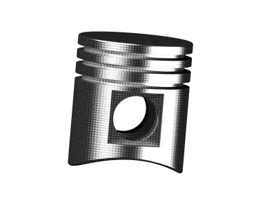 PISTON ENGINE GASOLINE 4 STROKE 3D Model 3D model