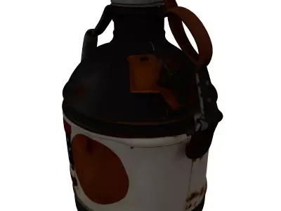 Vintage Military Canteen Flask Water Bottle 3D model