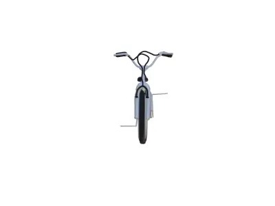 BMX white Bicycle   Low-poly 3D model