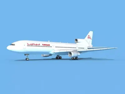 Lockheed L1011 Tunisair 3D model