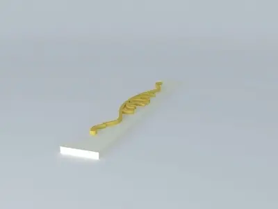 washboard shelf with gold leaf Free 3D model