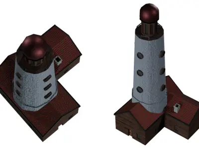 Lighthouse 04 Low-poly 3D model