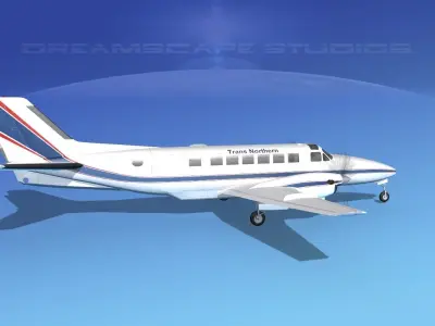 Beechcraft B99 Trans Northern 3D model