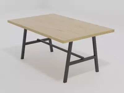 Simple Wooden Table Free 3D model purchase