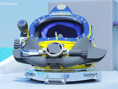 Kirby Morgan 57 Commercial Diving Helmet 3D model