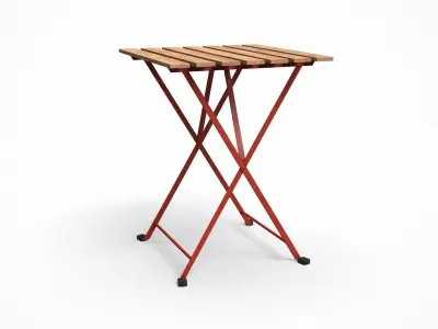 TARNO table red Low-poly 3D model