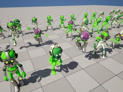 Alien Modular - low-poly stylized Low-poly 3D model