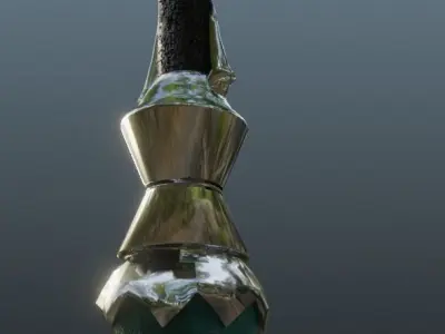 Fantasy Jagged Scythe 3D model