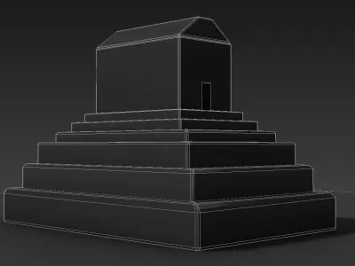 Tomb of Cyrus the Great Low-poly 3D model