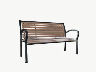 Park bench 3D model