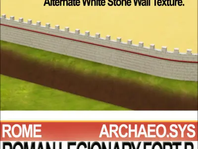 Roman Legionary Fort B Add Pack Fort A Rectangular Plan 3D model