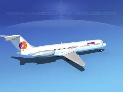 Douglas DC-9-50 Hawaiian 3D model