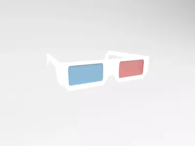 Cartoon 3D Glasses v1 001 Low-poly 3D model