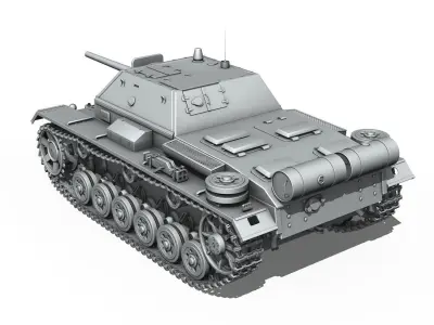 SU-76i Soviet Assault gun  3D model