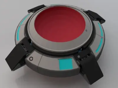 Sci-Fi Platform 01 Low-poly 3D model