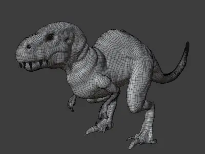 Comic book style Dinasour 3D model