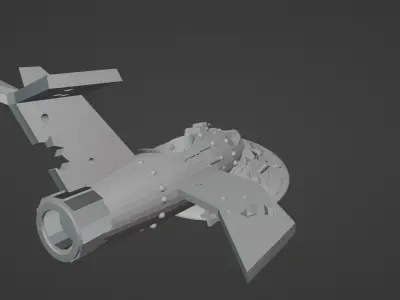 Crashed Space Plane Scenery 3D print model
