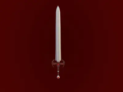 vampire sword blood low-poly ready for the game PBR Low-poly 3D model