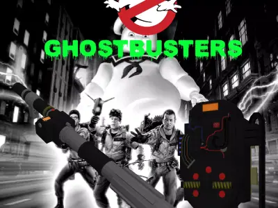 Ghostbuster Proton Pack and Proton Gun 3D model