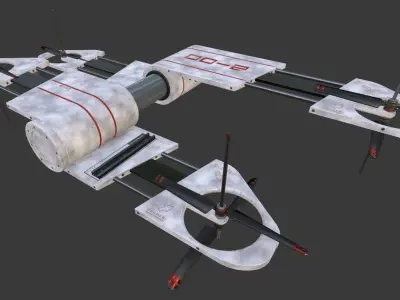 Extending Drone Model 02 Low-poly 3D model