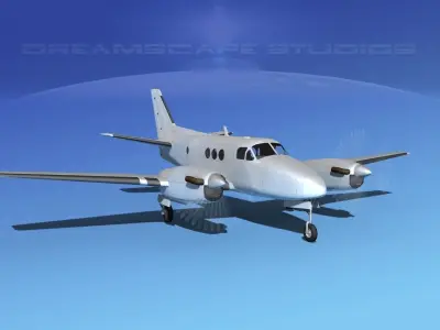 Beechcraft King Air 100 Bare Metal 3D model