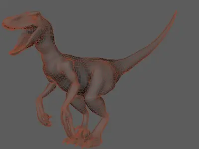Velociraptor - Game Ready dinosaur Low-poly 3D model
