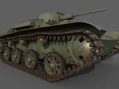 Soviet light tank T-60 3D model