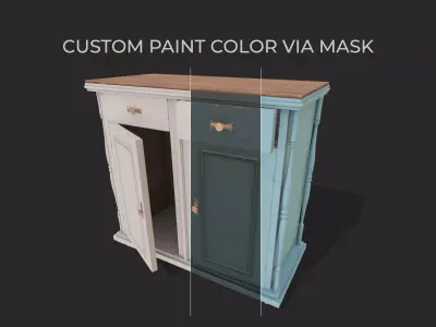 Sideboard Low-poly 3D model