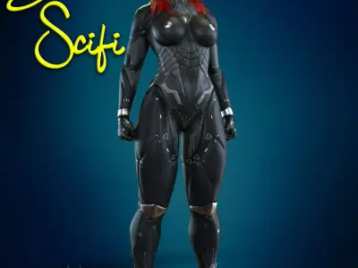 RFX Droid Sci-Fi Outfit For G8F G81F And G9 Feminine 3D model