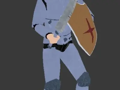 Blender 3D Knight Animations Free low-poly 3D model