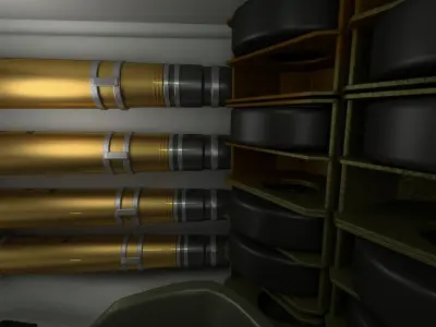 T34 76 Tank with Interior HDRI Camo 3D model