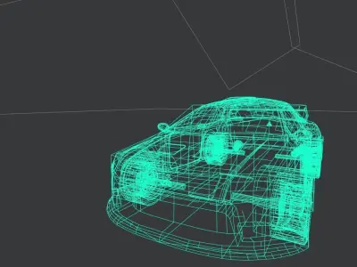 Mitshubishi Lancer Evolution V Free low-poly 3D model
