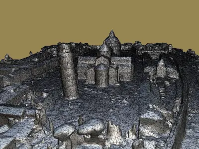 Piazza dei Miracoli - Pisa - Videogrammetry scan 3D model