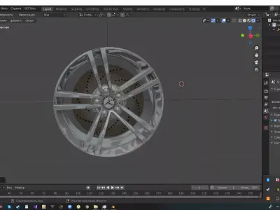 Disk for Mersedes GLE Low-poly 3D model