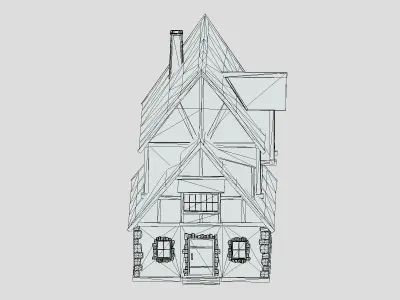 Medieval Building 07 Low Poly PBR Realistic Low-poly 3D model