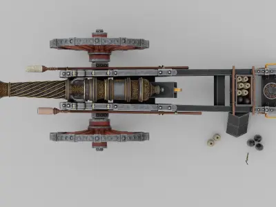 O Kit 01 Cannon Kit 05 of 05 royal imperial cannon Low-poly 3D model