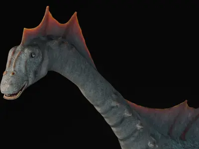 Dinosaur Diplodocus  Argentinosaurus  6 legged 3D model