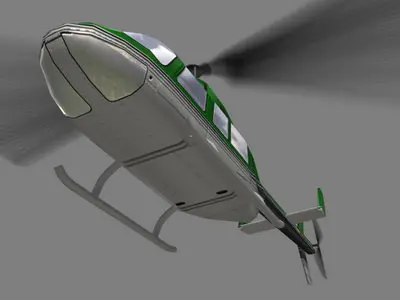 Jet Ranger V3 Helicopter Low-poly 3D model