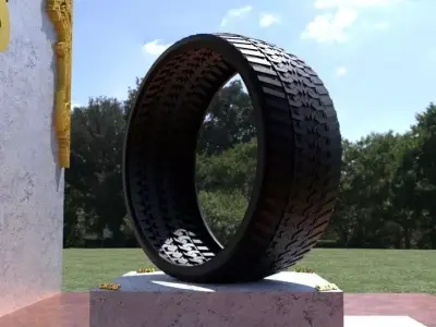 ORTAS TIRE NO 41 GAME READY Low-poly 3D model