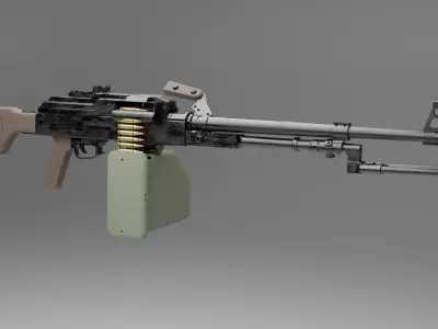 PKM LMG Low-poly 3D model