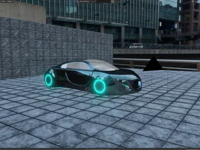 Futuristic Audi Free low-poly 3D model