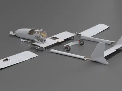 Mugin 5 Drone Crashed 3D model