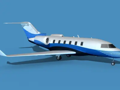 Bombardier CL604 Challenger V10 3D model
