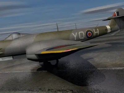 Gloster Meteor F3 3D model