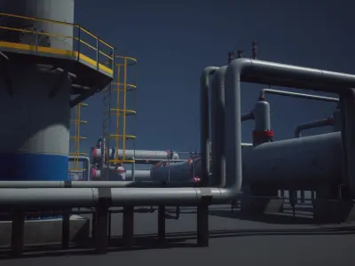 Industrial Vessels PACK Unreal Engine Game Ready Low-poly 3D model