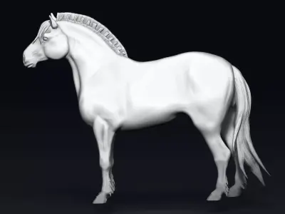 Fjord Pony Horse Free 3D print model