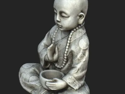 CHILD BUDDHA STATUE Low-poly 3D model
