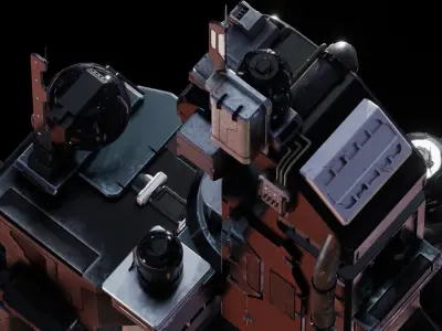 Sci-Fi Energy Tower 3D model